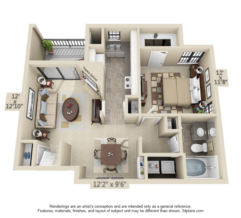 1 Bedroom 1 Bathroom Apartment for rent at Fountain View on the Plaza in Kansas City, MO