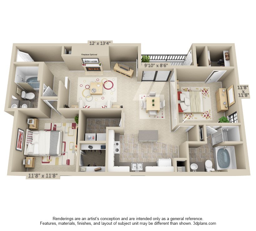 2 Bedrooms 2 Bathrooms Apartment for rent at Fountain View on the Plaza in Kansas City, MO