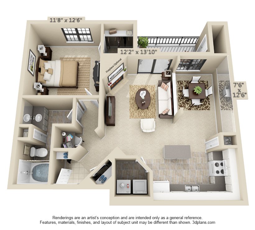 1 Bedroom 1 Bathroom Apartment for rent at Fountain View on the Plaza in Kansas City, MO