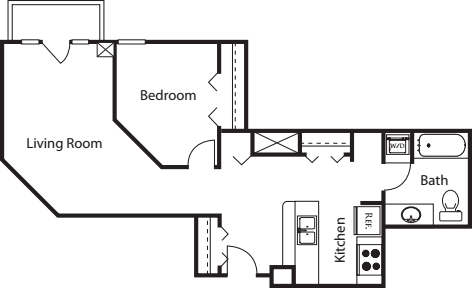 1 Bedroom 1 Bathroom Apartment for rent at Market Street Village in San Diego, CA