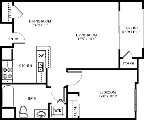 1 Bedroom 1 Bathroom Apartment for rent at Victor on Venice in Los Angeles, CA