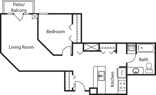 1 Bedroom 1 Bathroom Apartment for rent at Market Street Village in San Diego, CA