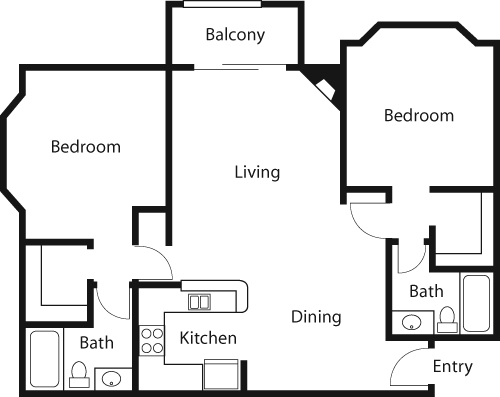 2 Bedrooms 2 Bathrooms Apartment for rent at Kenwood Mews in Burbank, CA