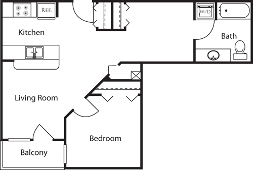 1 Bedroom 1 Bathroom Apartment for rent at Market Street Village in San Diego, CA