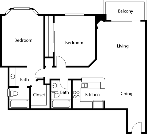 2 Bedrooms 2 Bathrooms Apartment for rent at Kenwood Mews in Burbank, CA