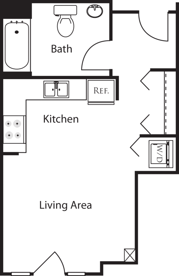 Studio 1 Bathroom Apartment for rent at Market Street Village in San Diego, CA