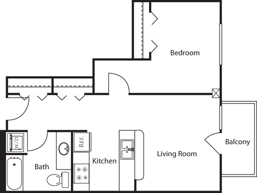 1 Bedroom 1 Bathroom Apartment for rent at Market Street Village in San Diego, CA