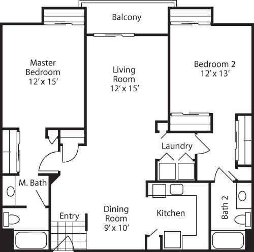 2 Bedrooms 2 Bathrooms Apartment for rent at Del Mar Ridge in San Diego, CA