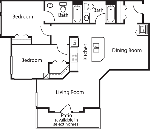 2 Bedrooms 2 Bathrooms Apartment for rent at Market Street Village in San Diego, CA