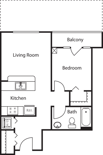 1 Bedroom 1 Bathroom Apartment for rent at Market Street Village in San Diego, CA