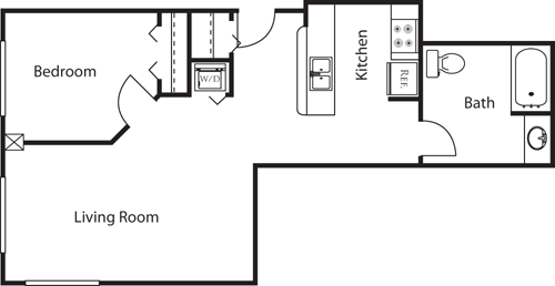 1 Bedroom 1 Bathroom Apartment for rent at Market Street Village in San Diego, CA