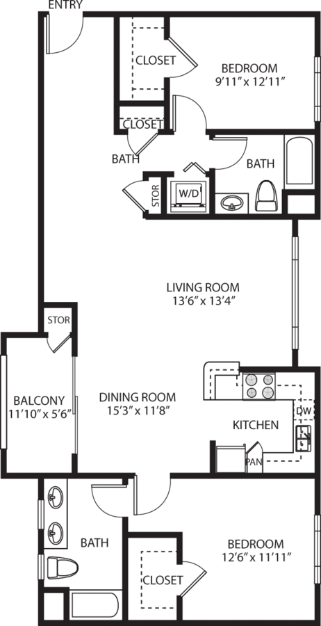 2 Bedrooms 2 Bathrooms Apartment for rent at Victor on Venice in Los Angeles, CA