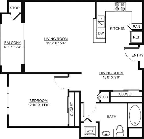1 Bedroom 1 Bathroom Apartment for rent at Victor on Venice in Los Angeles, CA