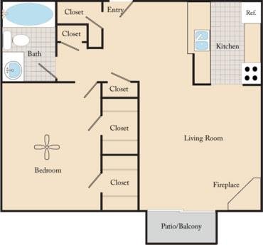 1 Bedroom 1 Bathroom Apartment for rent at Maple View Apartments in Omaha, NE
