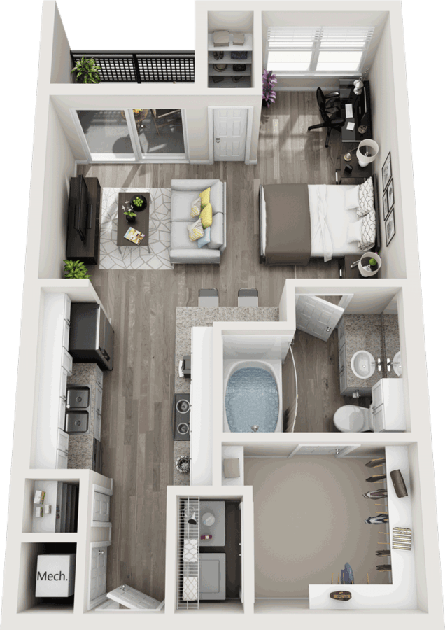 Studio 1 Bathroom Apartment for rent at Duke of Omaha in Omaha, NE