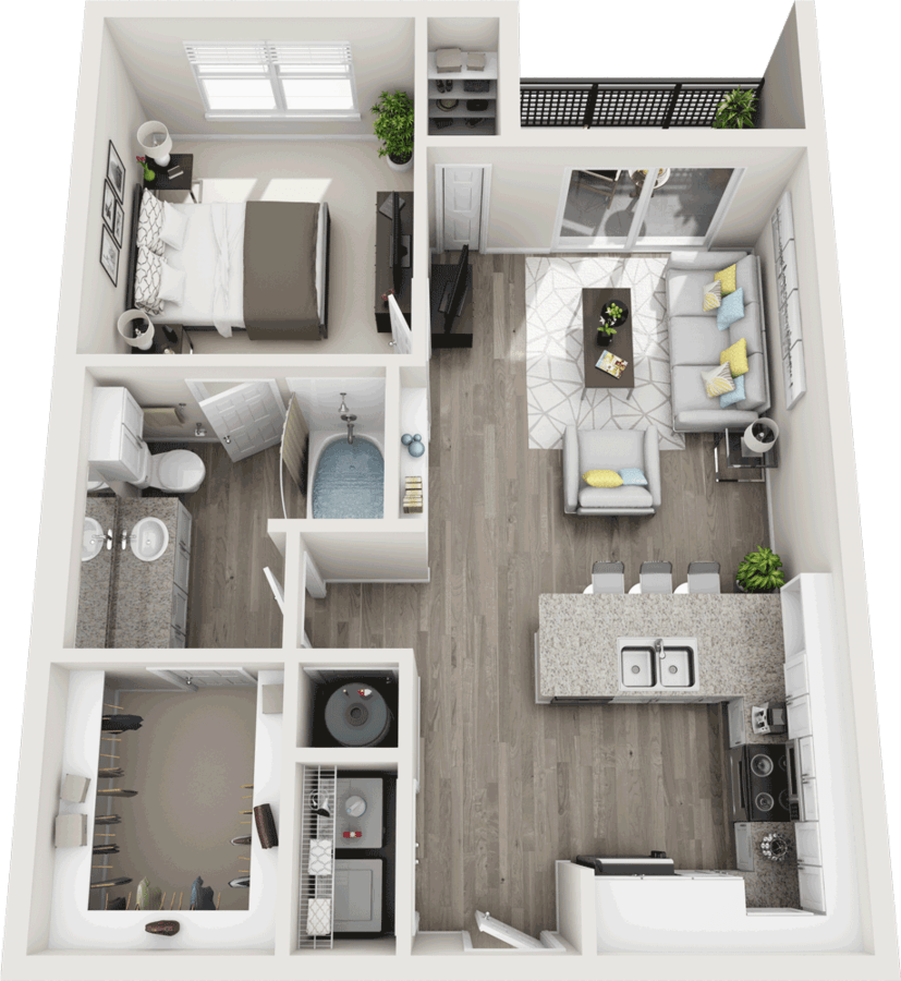 1 Bedroom 1 Bathroom Apartment for rent at Duke of Omaha in Omaha, NE