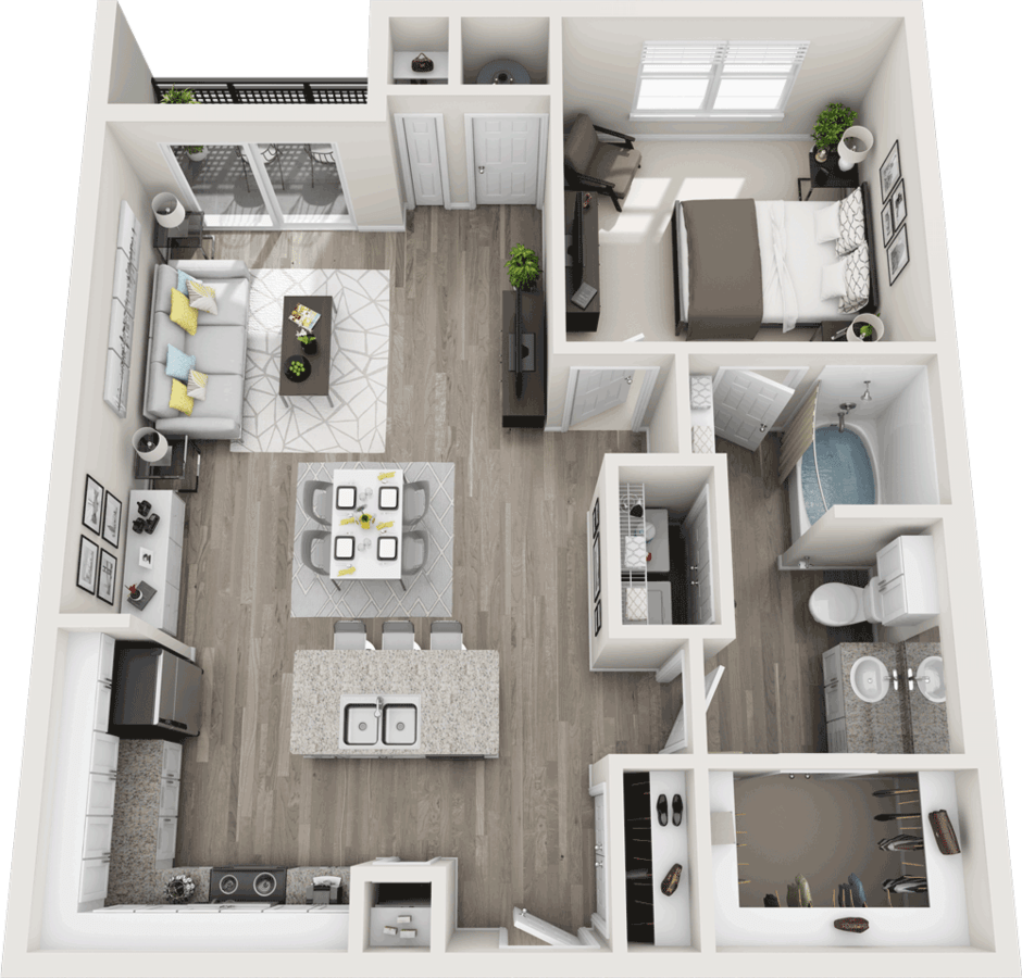1 Bedroom 1 Bathroom Apartment for rent at Duke of Omaha in Omaha, NE