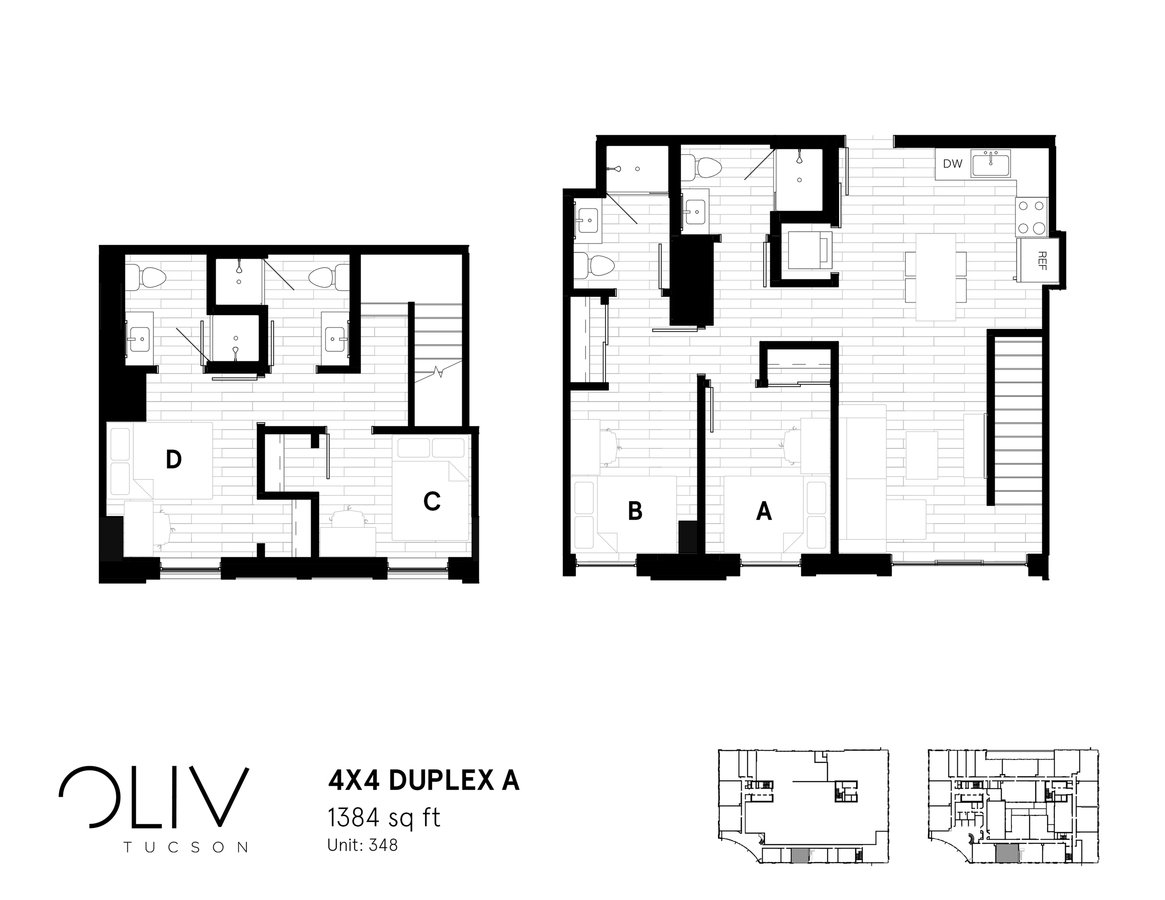 4 Bedrooms 4+ Bathrooms Apartment for rent at ōliv Tucson in Tucson, AZ