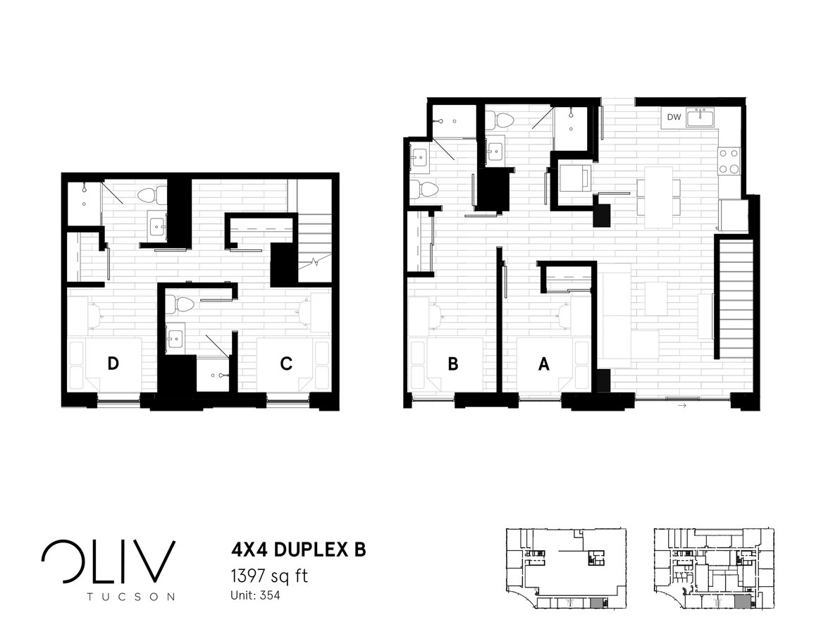4 Bedrooms 4+ Bathrooms Apartment for rent at ōliv Tucson in Tucson, AZ