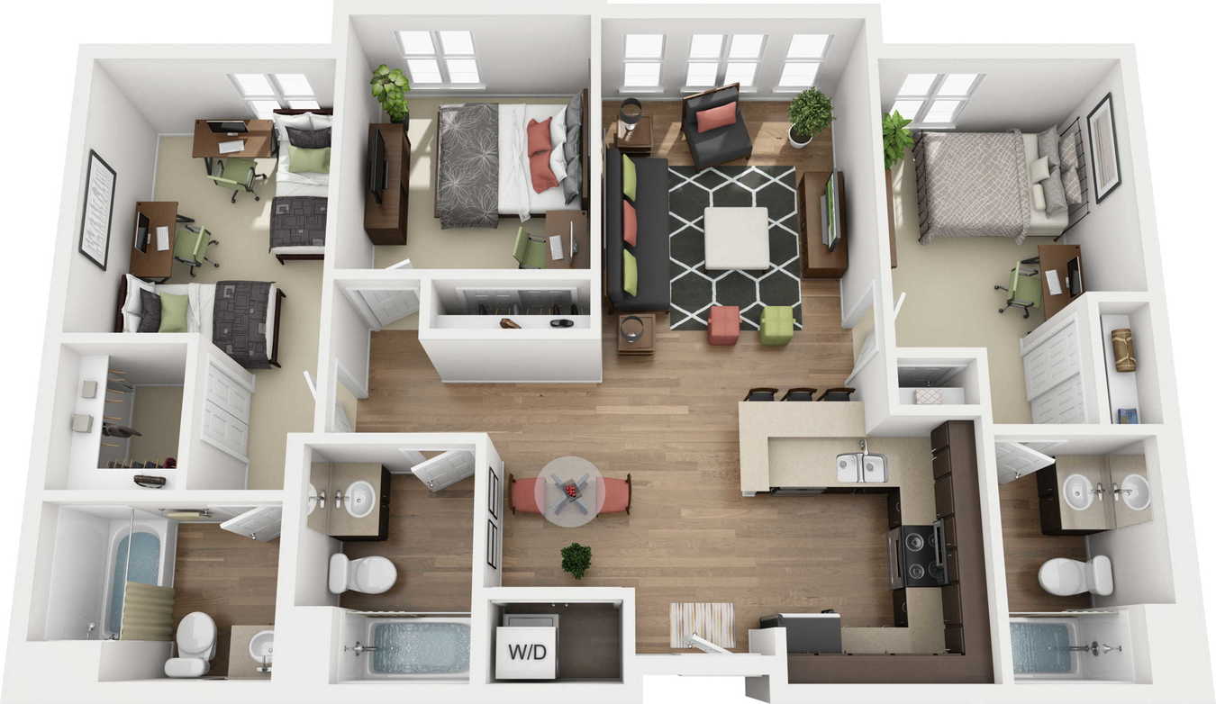 3 Bedrooms 3 Bathrooms Apartment for rent at 27 North in San Jose, CA