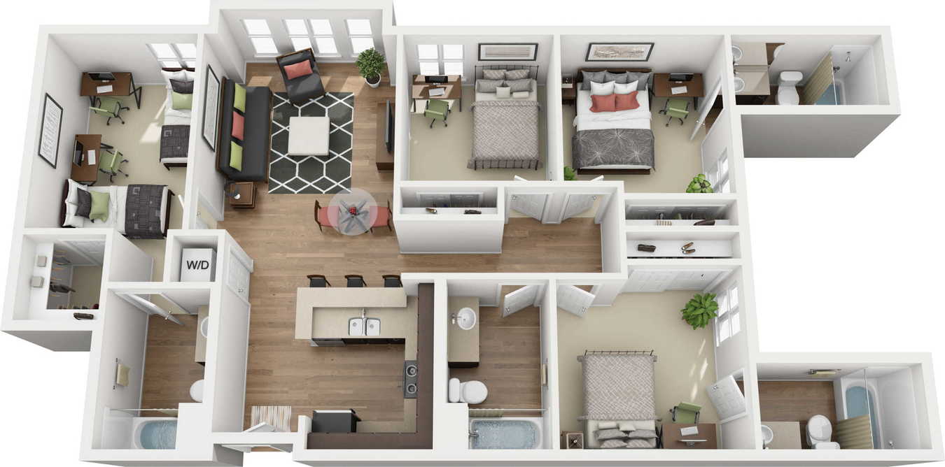 4 Bedrooms 4+ Bathrooms Apartment for rent at 27 North in San Jose, CA