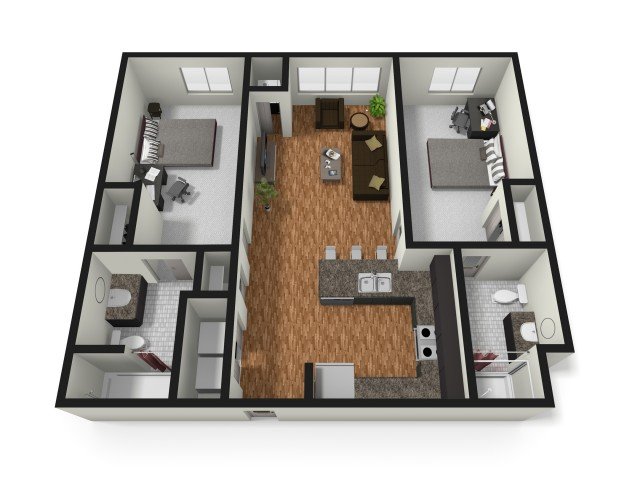 2 Bedrooms 2 Bathrooms Apartment for rent at The Station on Washington in Minneapolis, MN