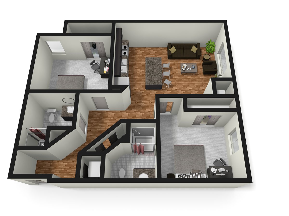 2 Bedrooms 2 Bathrooms Apartment for rent at The Station on Washington in Minneapolis, MN