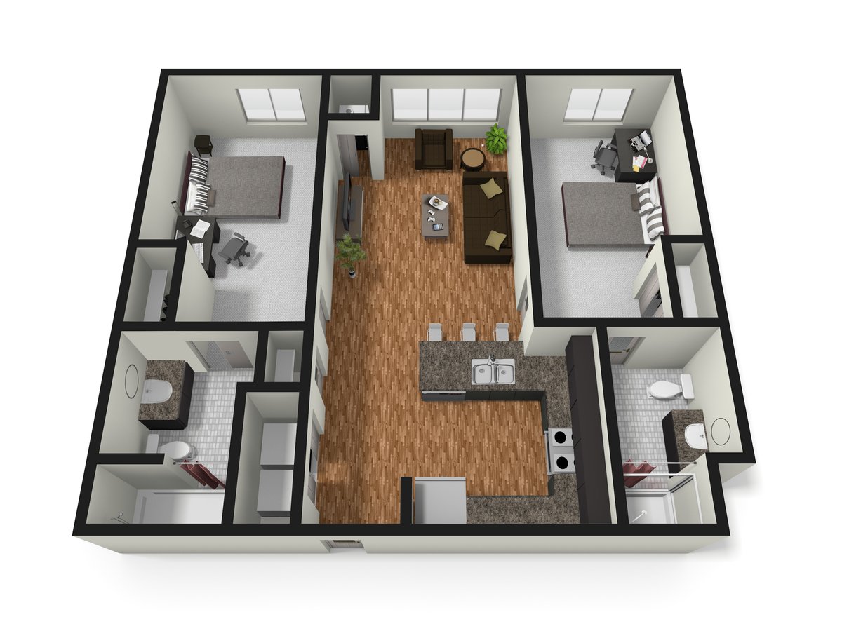 2 Bedrooms 2 Bathrooms Apartment for rent at The Station on Washington in Minneapolis, MN