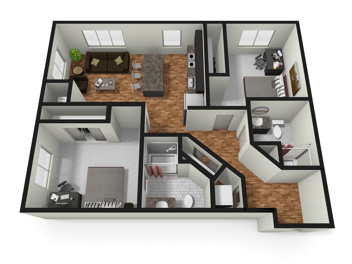 2 Bedrooms 2 Bathrooms Apartment for rent at The Station on Washington in Minneapolis, MN