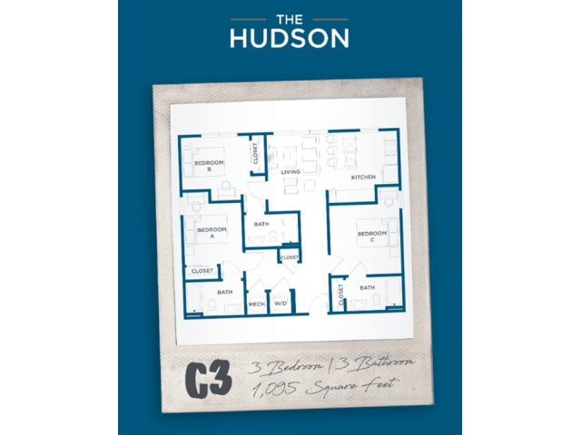 3 Bedrooms 3 Bathrooms Apartment for rent at The Hudson in College Station, TX