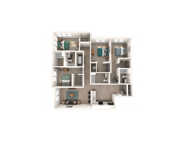 4 Bedrooms 4+ Bathrooms Apartment for rent at The Finmore at 241 in Boone, NC