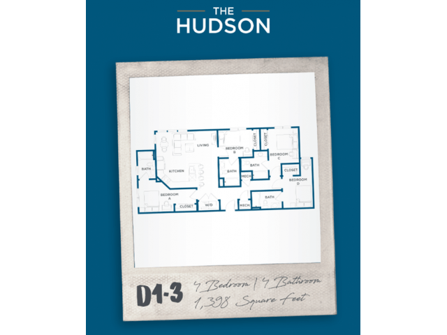 4 Bedrooms 4+ Bathrooms Apartment for rent at The Hudson in College Station, TX