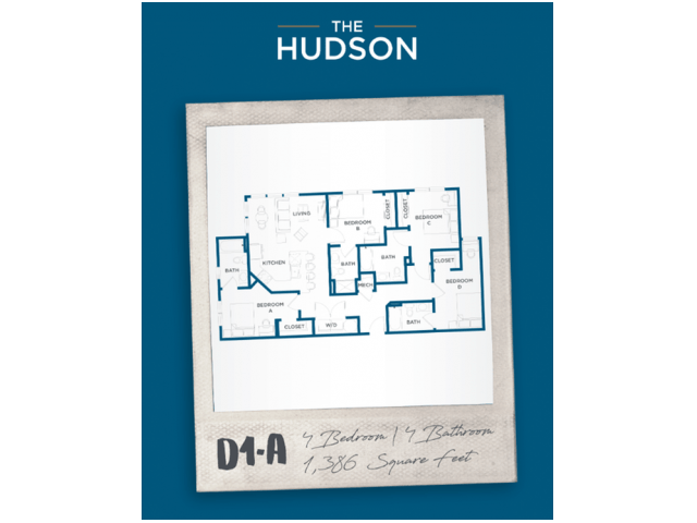 4 Bedrooms 4+ Bathrooms Apartment for rent at The Hudson in College Station, TX