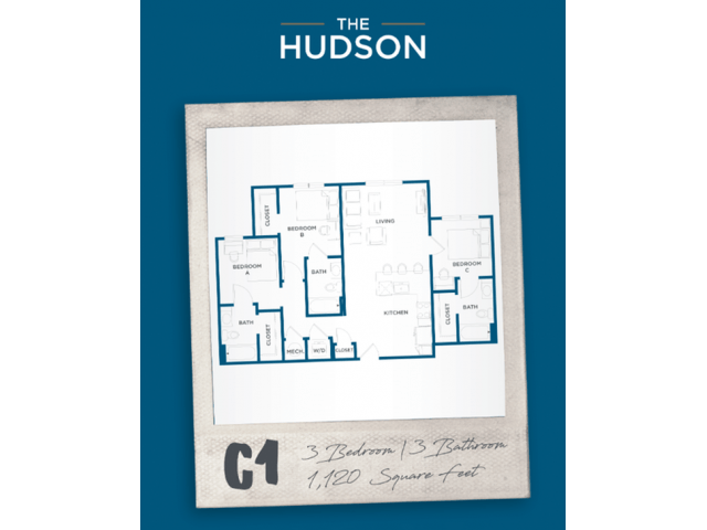 3 Bedrooms 3 Bathrooms Apartment for rent at The Hudson in College Station, TX