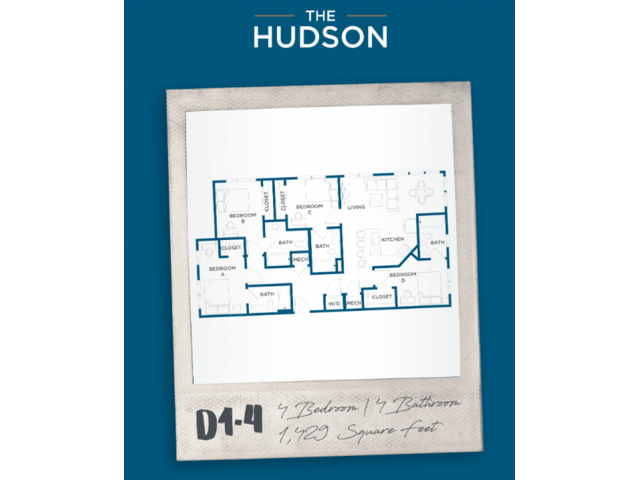 4 Bedrooms 4+ Bathrooms Apartment for rent at The Hudson in College Station, TX