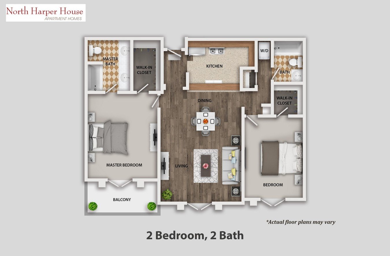 2 Bedrooms 2 Bathrooms Apartment for rent at North Harper House in West Hollywood, CA