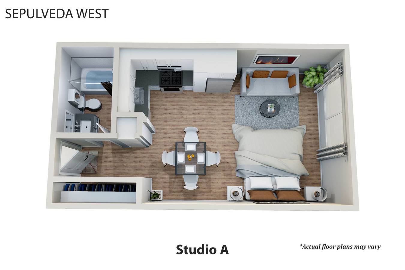 Studio 1 Bathroom Apartment for rent at Sepulveda West Apartments in Los Angeles, CA