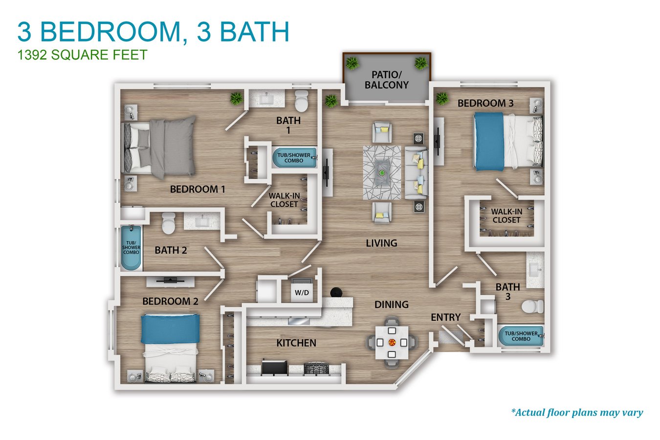 3 Bedrooms 3 Bathrooms Apartment for rent at The Culver in Los Angeles, CA