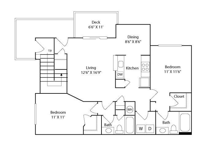 2 Bedrooms 2 Bathrooms Apartment for rent at The Enclave at Crossroads in Raleigh, NC