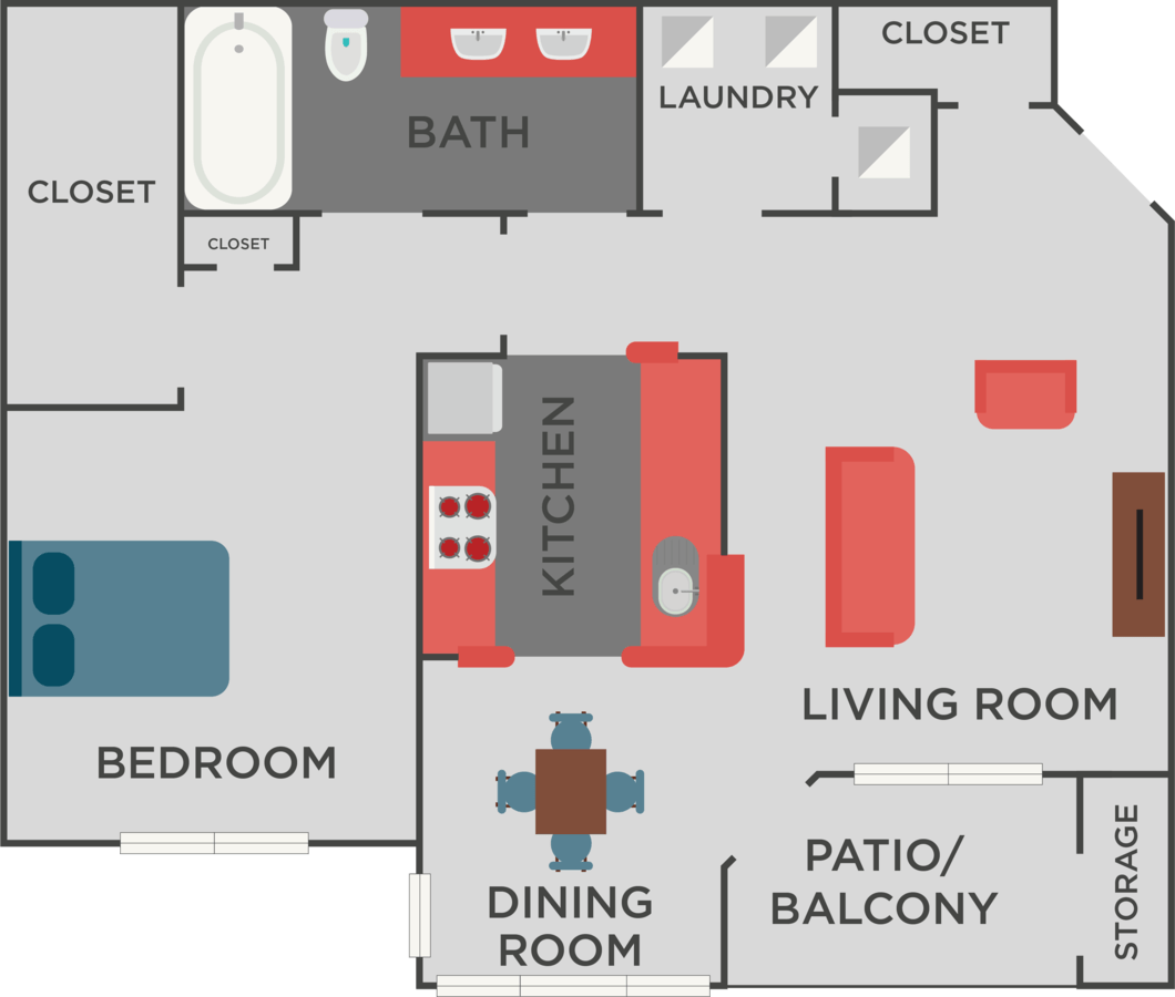 1 Bedroom 1 Bathroom Apartment for rent at Autumn Park Apartments in Charlotte, NC