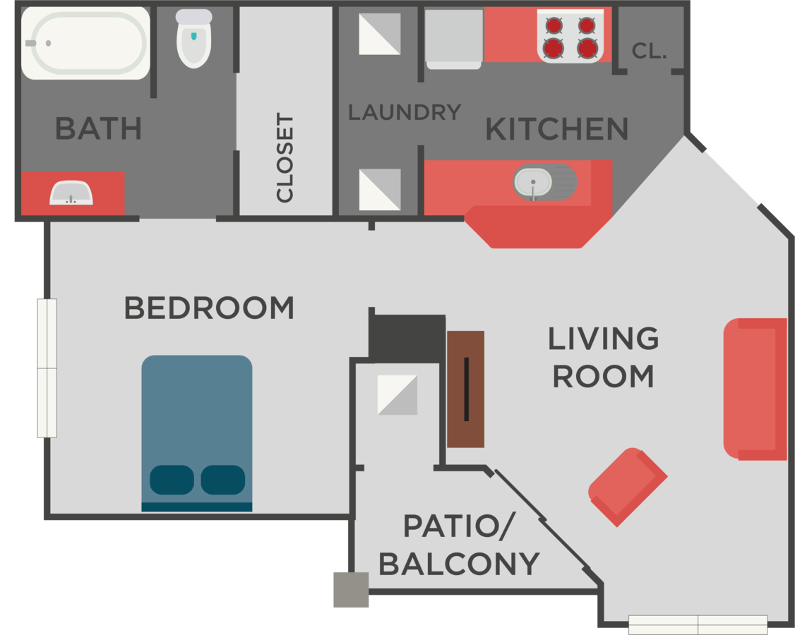 1 Bedroom 1 Bathroom Apartment for rent at Autumn Park Apartments in Charlotte, NC