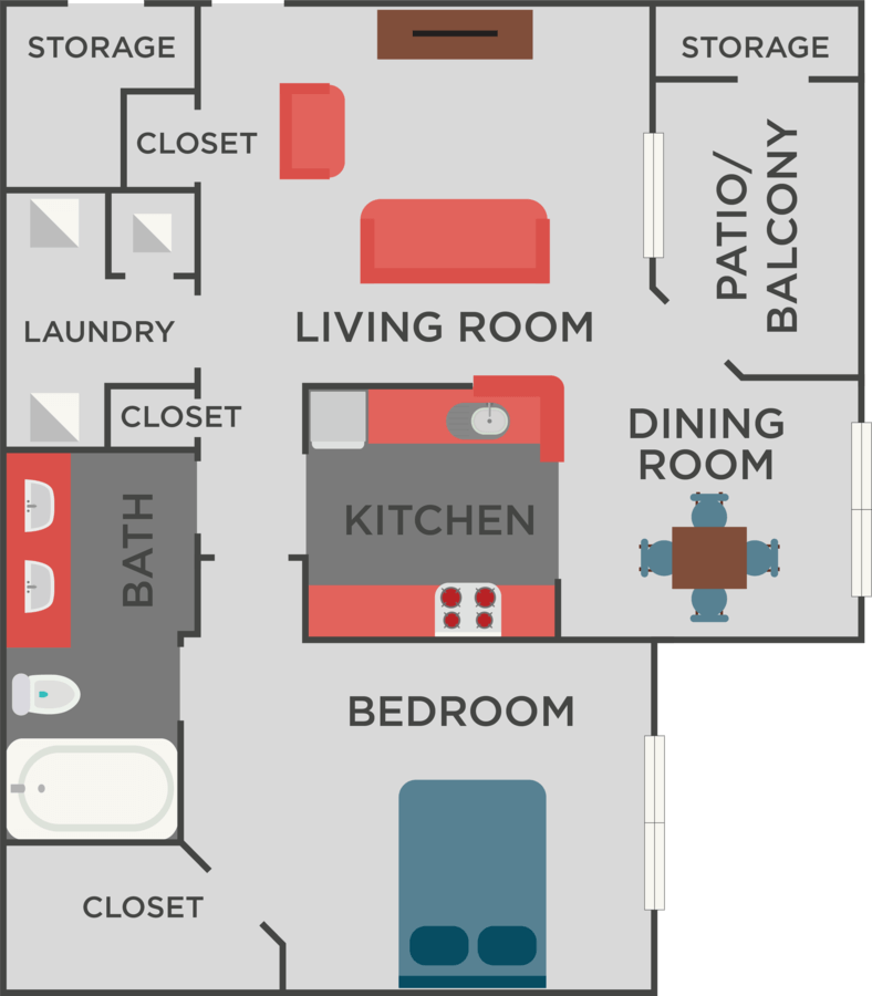 1 Bedroom 1 Bathroom Apartment for rent at Autumn Park Apartments in Charlotte, NC