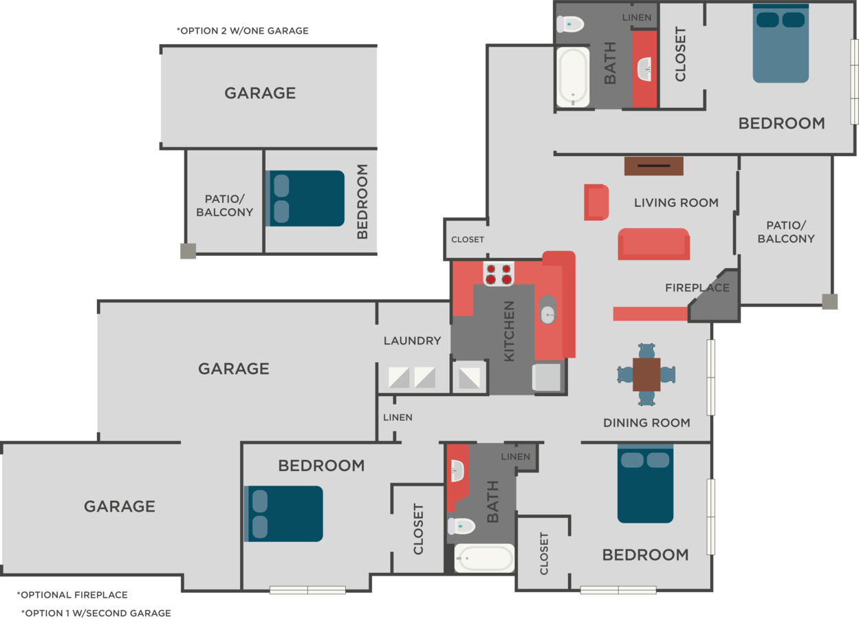 3 Bedrooms 2 Bathrooms Apartment for rent at Autumn Park Apartments in Charlotte, NC