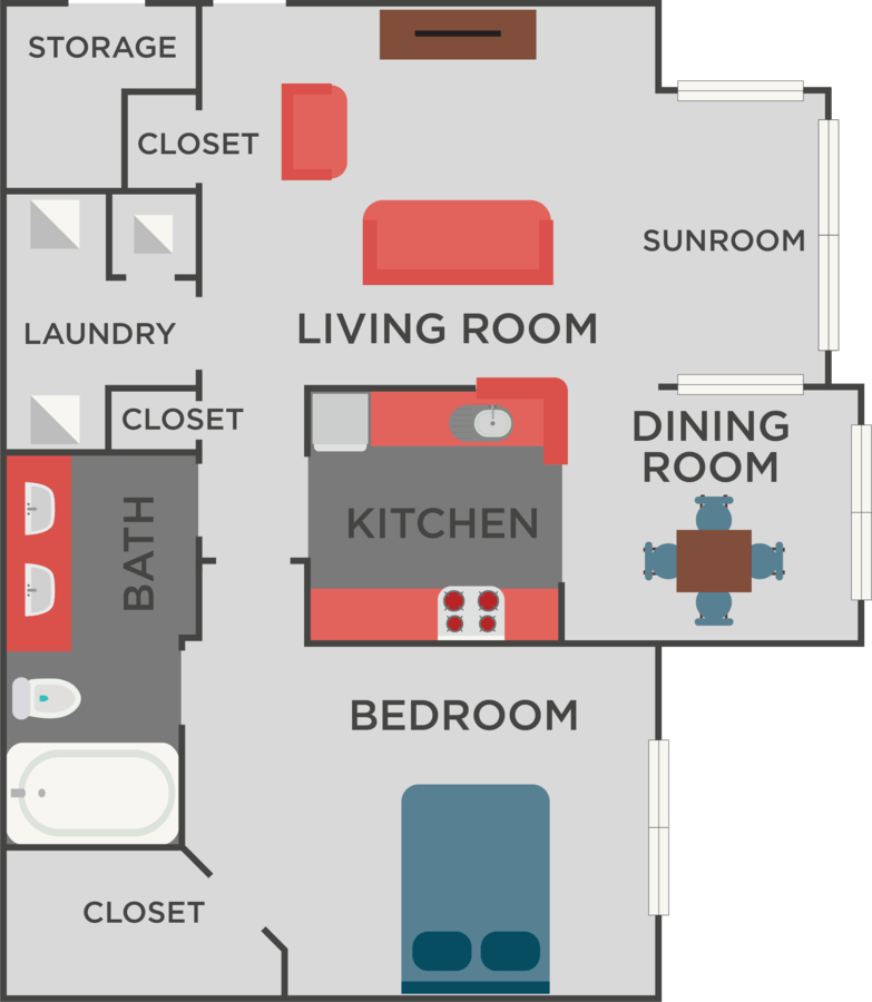 1 Bedroom 1 Bathroom Apartment for rent at Autumn Park Apartments in Charlotte, NC
