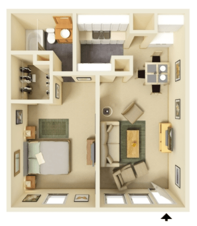 1 Bedroom 1 Bathroom Apartment for rent at Stone Lake in Indianapolis, IN