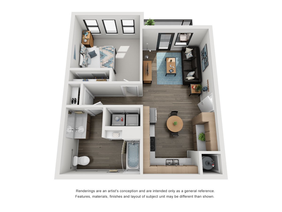 1 Bedroom 1 Bathroom Apartment for rent at Elevate at Pena Station in Denver, CO