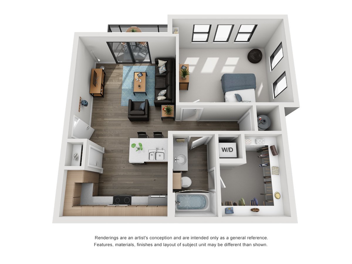 1 Bedroom 1 Bathroom Apartment for rent at Elevate at Pena Station in Denver, CO