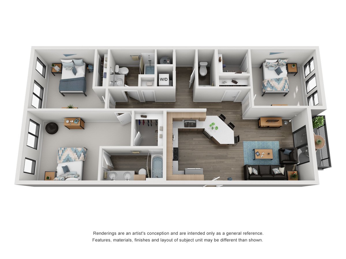 1 Bedroom 1 Bathroom Apartment for rent at Elevate at Pena Station in Denver, CO
