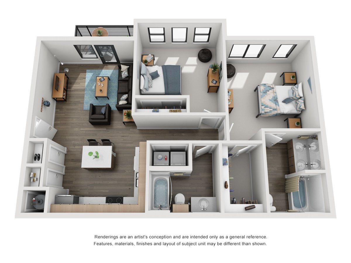 2 Bedrooms 2 Bathrooms Apartment for rent at Elevate at Pena Station in Denver, CO