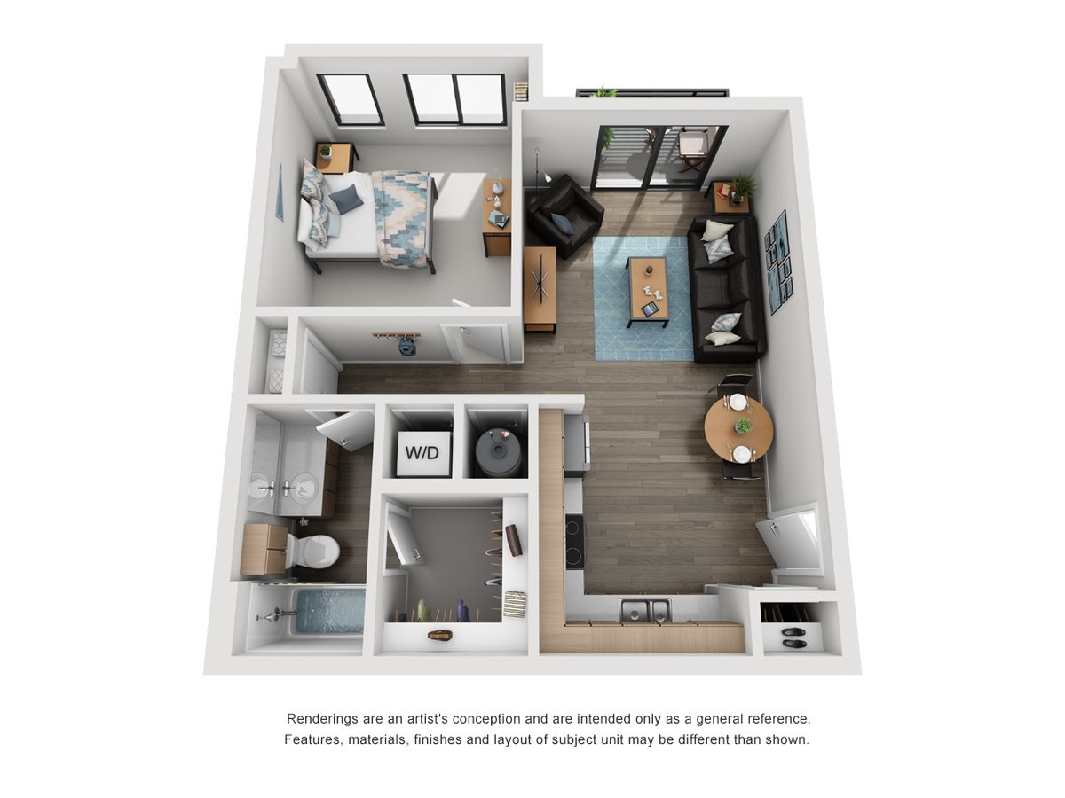 1 Bedroom 1 Bathroom Apartment for rent at Elevate at Pena Station in Denver, CO